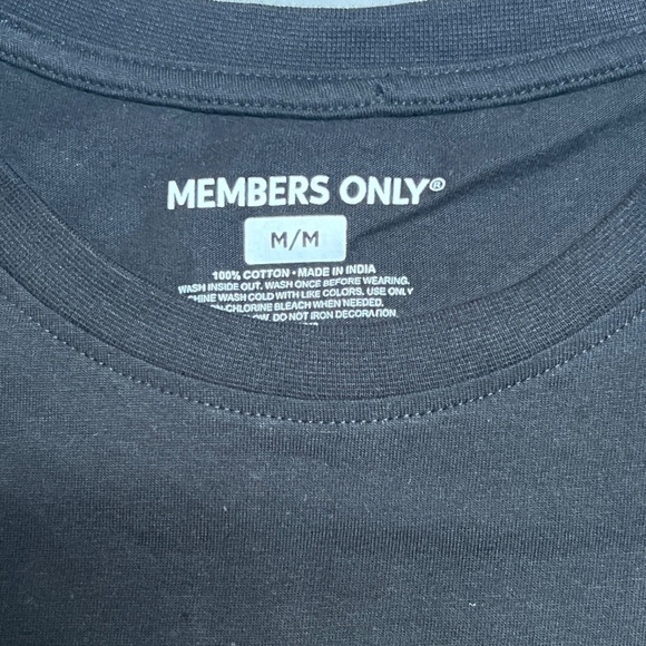 NWT Members Only Black Embroidered Bad Vibes Short Sleeves Casual T Shirt - Picture 11 of 11